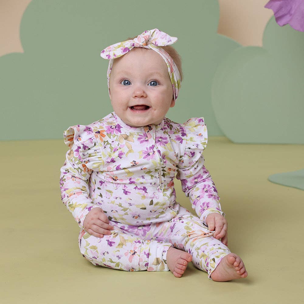 Isla Organic Snugglesuit Convertible Romper with Frill