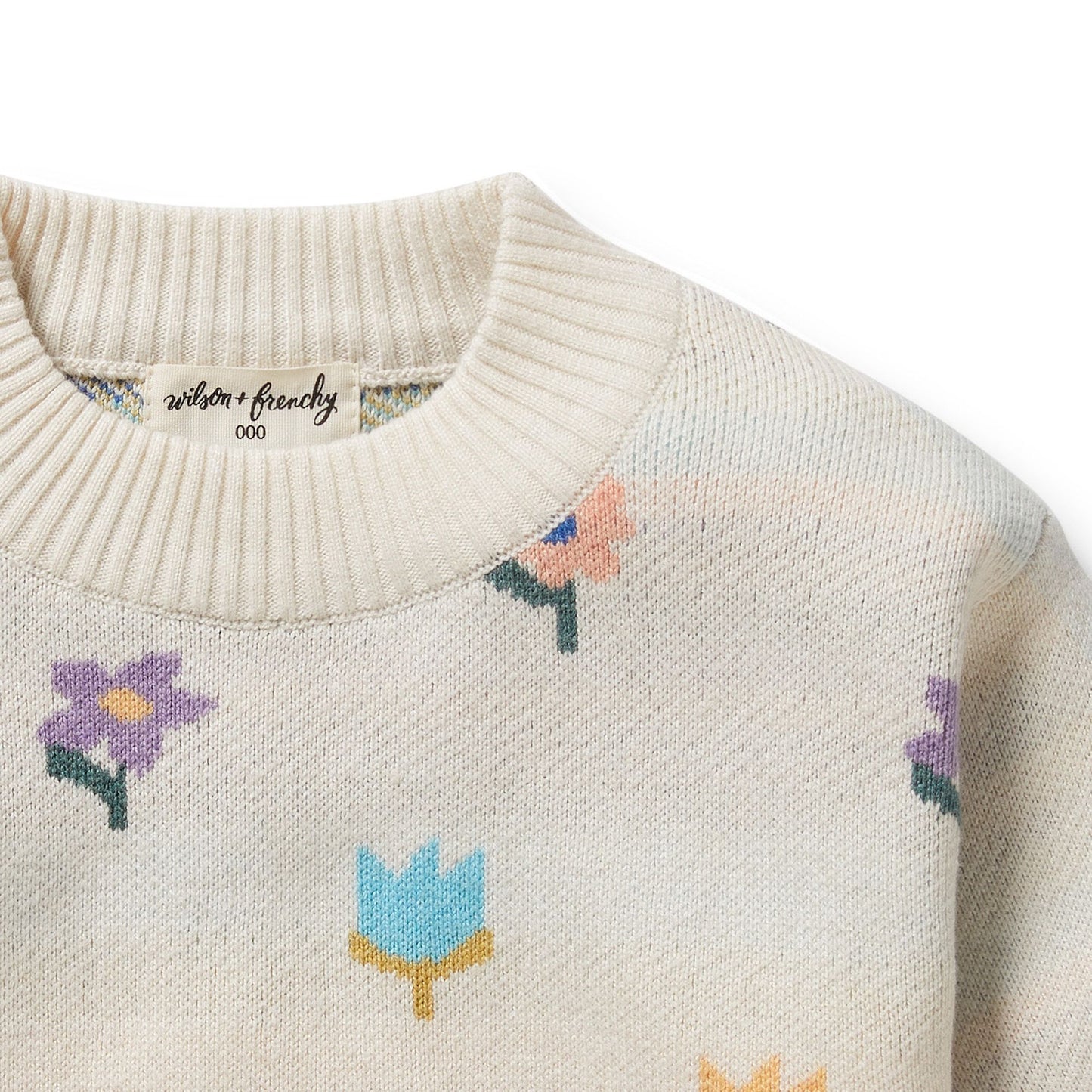 Flower Pop Organic Knitted Jacquard Jumper