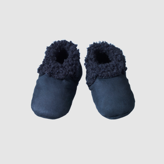 Lambskin Booties Navy Nature Baby