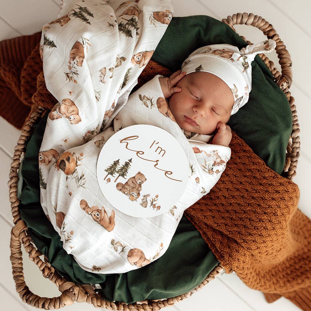 Bears Organic Muslin Wrap