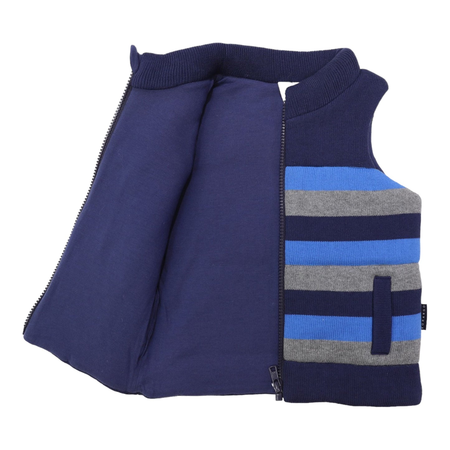 Padded Knit Vest Navy