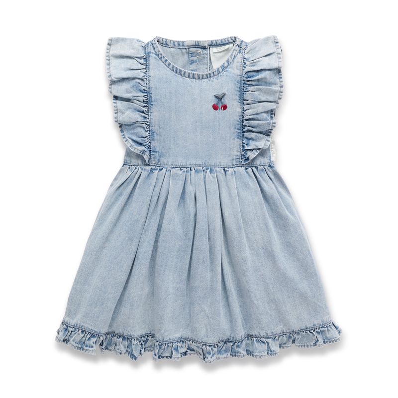 Tencel Denim Ruffle Dress