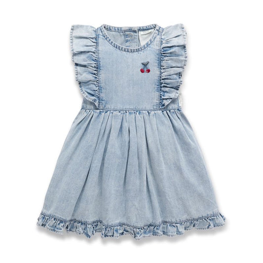 Tencel Denim Ruffle Dress