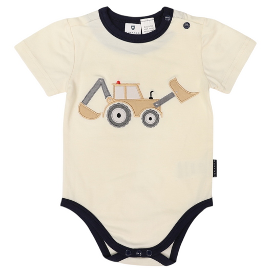 Korango Digger Applique Bodysuit Beige Rudi Patootie Merimbula