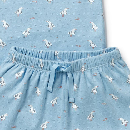 Sunny Seagulls Organic Pointelle S/S Pyjamas