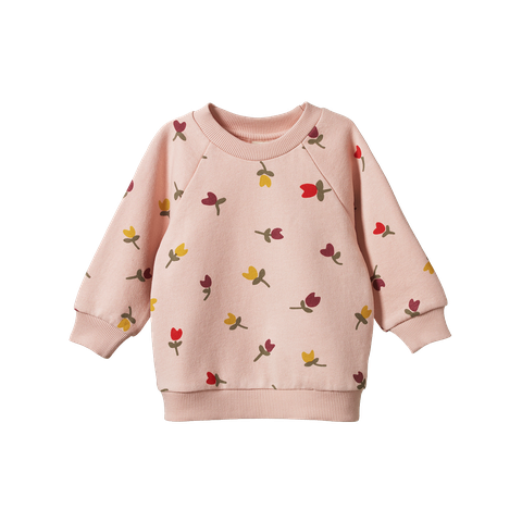 Emerson Sweater Tulips Rose Dust