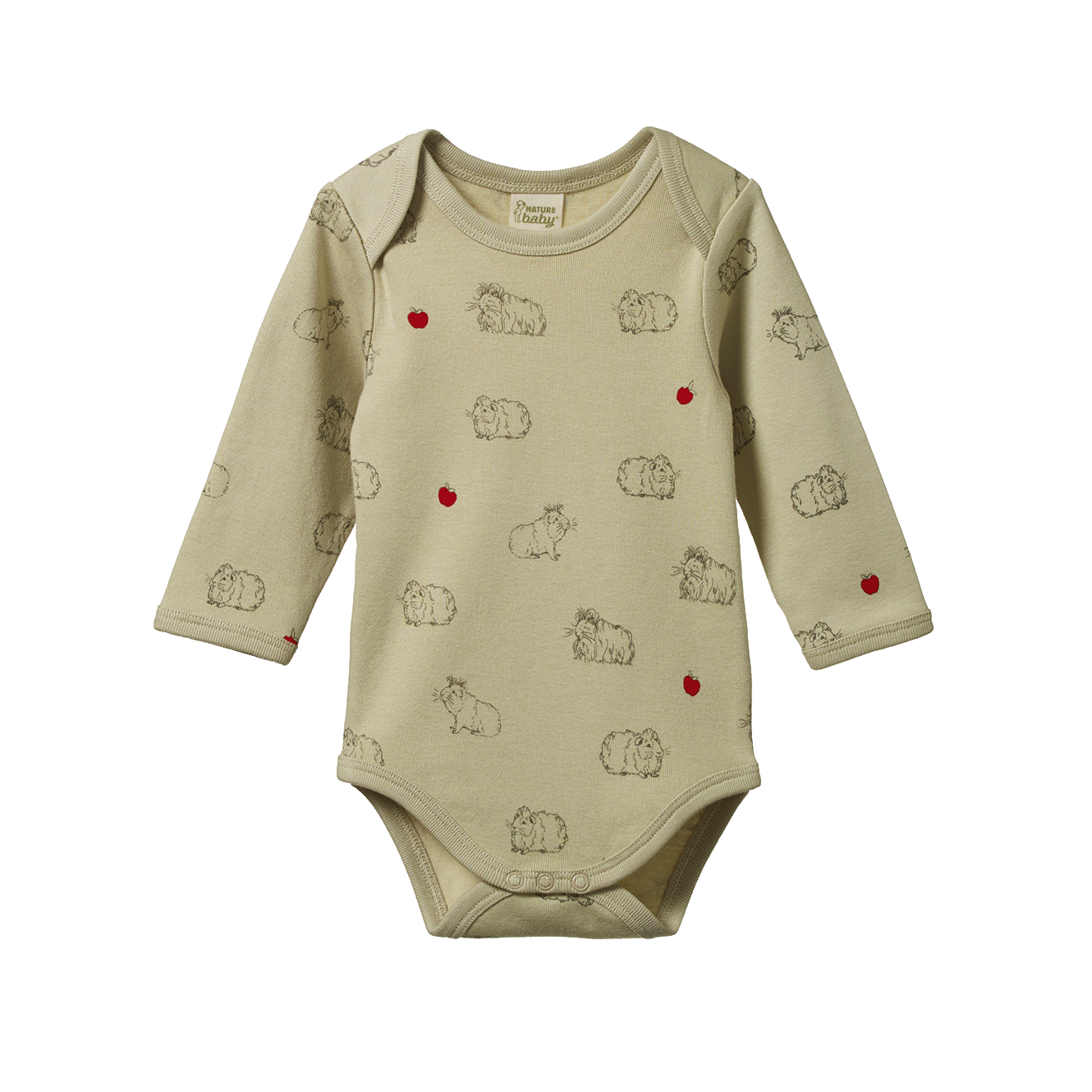 Long Sleeve Bodysuit Guinea Pig Gala Print