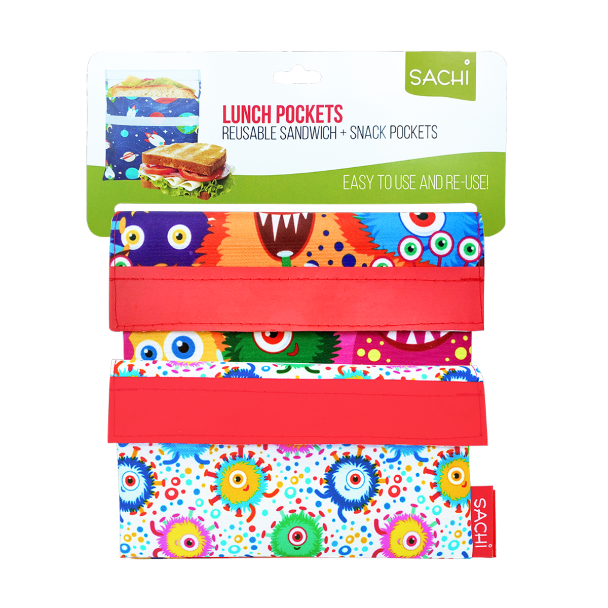 Sachi Lunch Pockets Set 2 Monsters