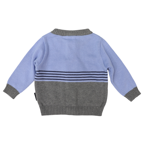 Korango Colour Block Kids Cardigan Blue Rudi Patootie Merimbula