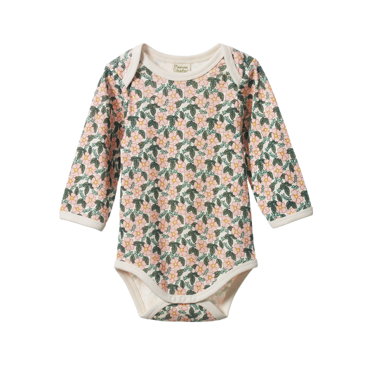 Long Sleeve Bodysuit Garland Print