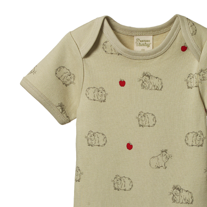 Short Sleeve Bodysuit Guinea Pig Gala Print