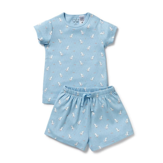 Sunny Seagulls Organic Pointelle S/S Pyjamas