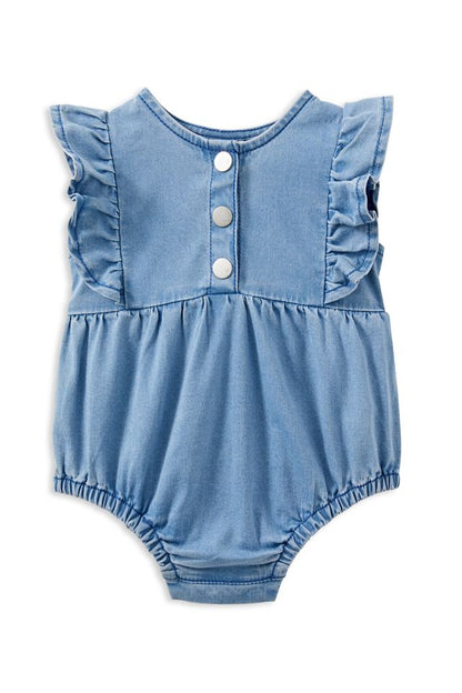 Denim Frill Playsuit