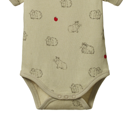 Short Sleeve Bodysuit Guinea Pig Gala Print