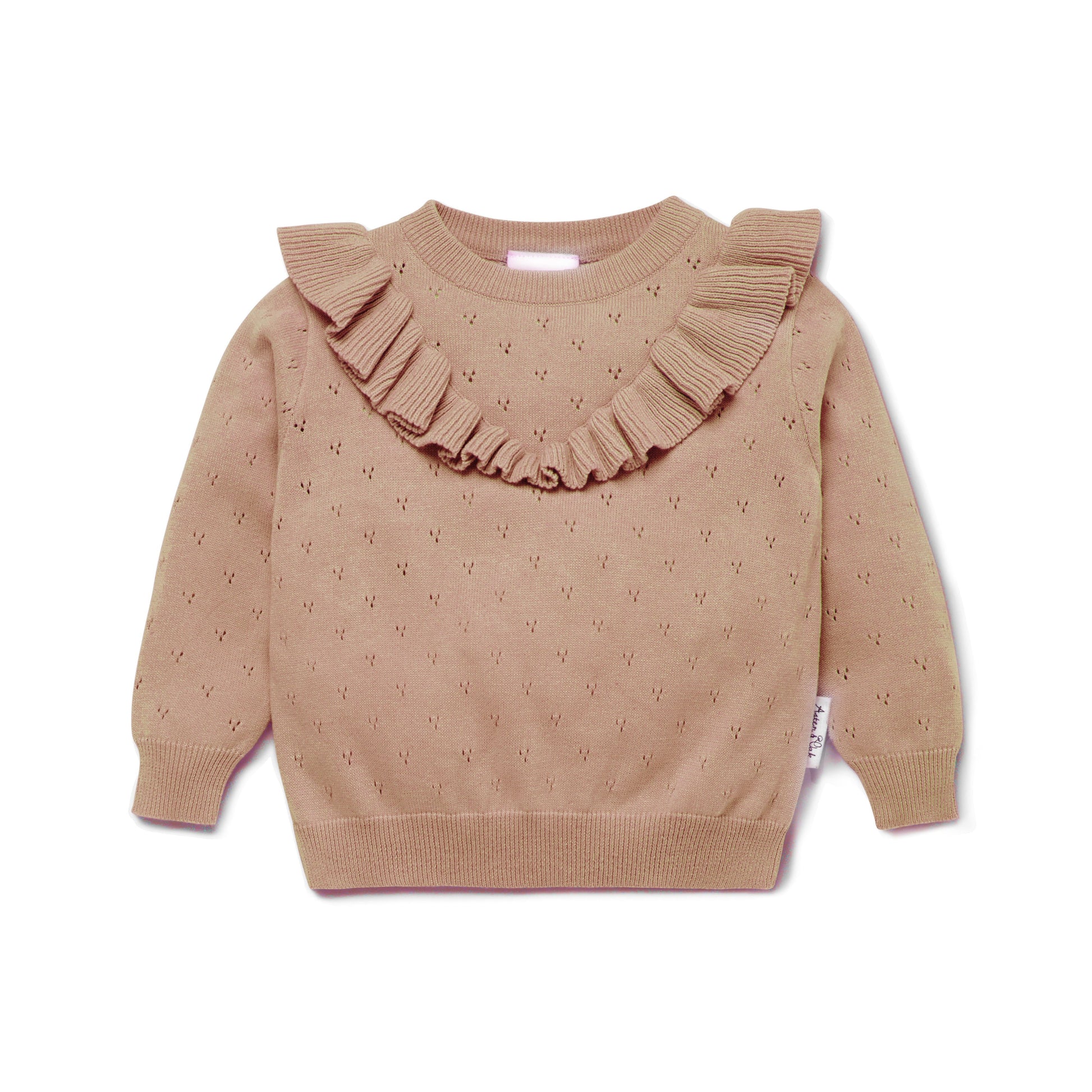 Cocoa Ruffle Knit Jumper