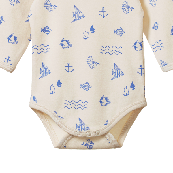 Long Sleeve Bodysuit Atlantic Print