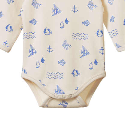 Long Sleeve Bodysuit Atlantic Print