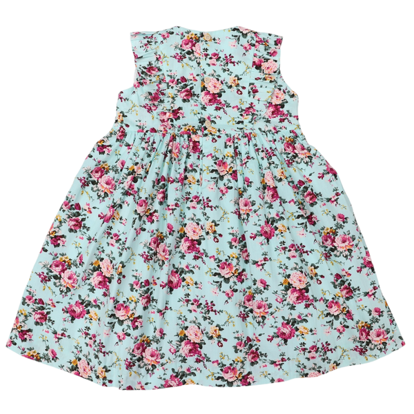 Korango Flower Dress with Frill Aqua