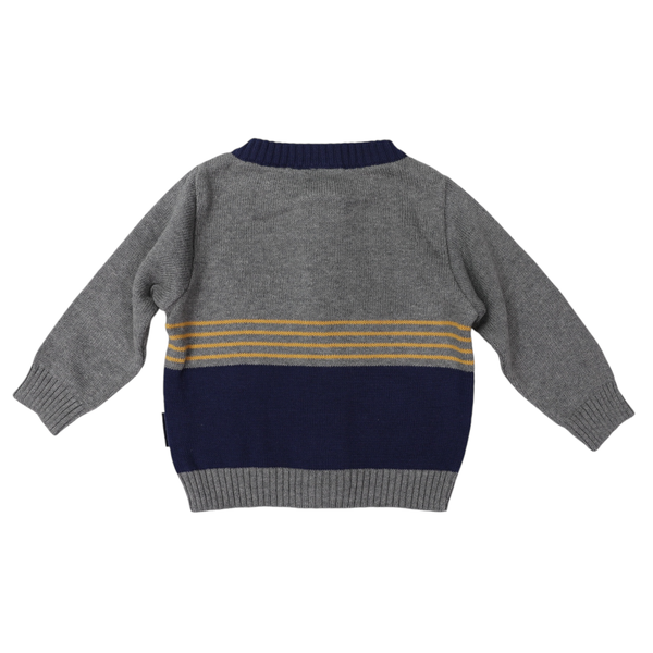 Korango Colour Block Kids Cardigan Navy Rudi Patootie Merimbula