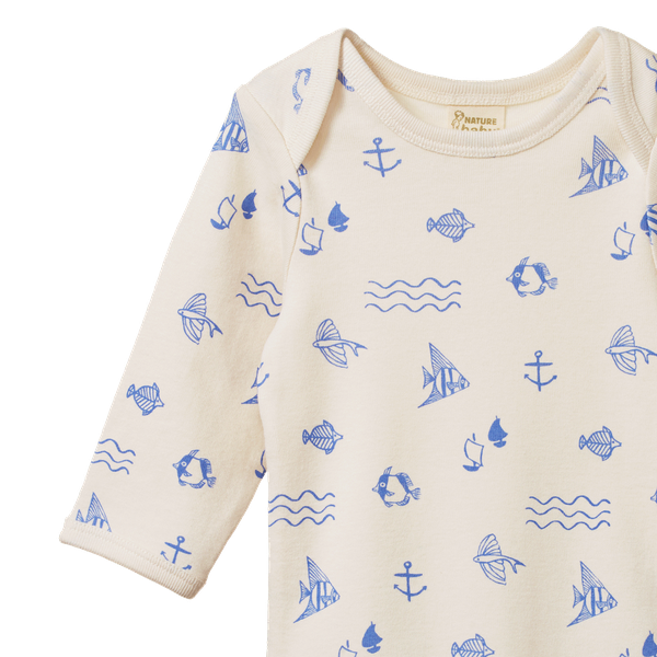 Long Sleeve Bodysuit Atlantic Print