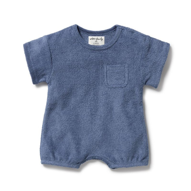 Organic Terry Growsuit Deep Blue