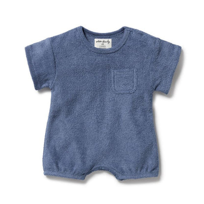 Organic Terry Growsuit Deep Blue