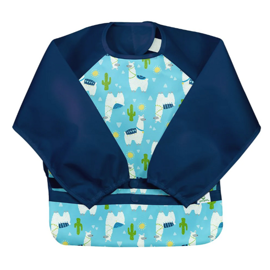 Snap & Go Easy-Wear Long Sleeve Bib Llamas