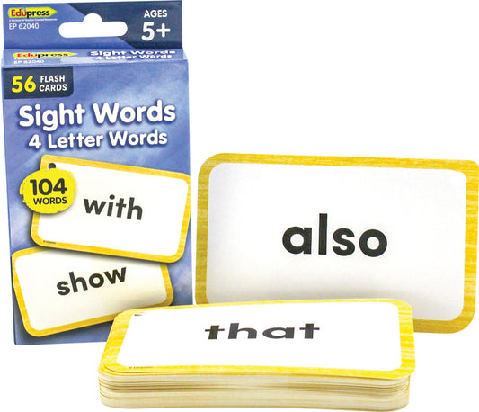 Sight Words Flash Cards 4 Letter Words