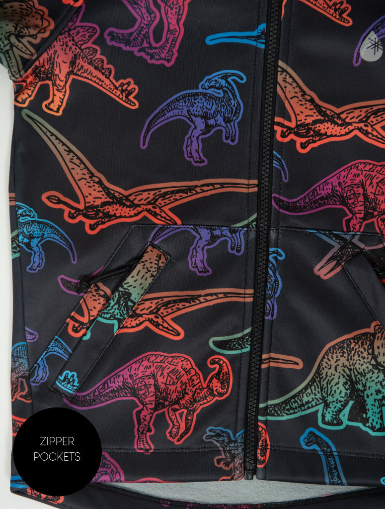 All-Weather Hoodie Neon Dino