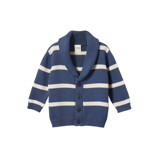 Benji Jacket Vintage Indigo/Oatmeal Marl Stripe