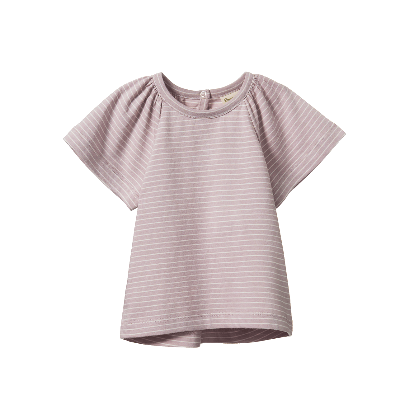 Faye Tee Lilac/Natural Pinstripe