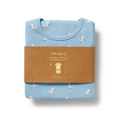 Sunny Seagulls Organic Pointelle S/S Pyjamas