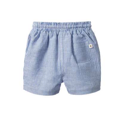 James Shorts Linen Blue Stripe