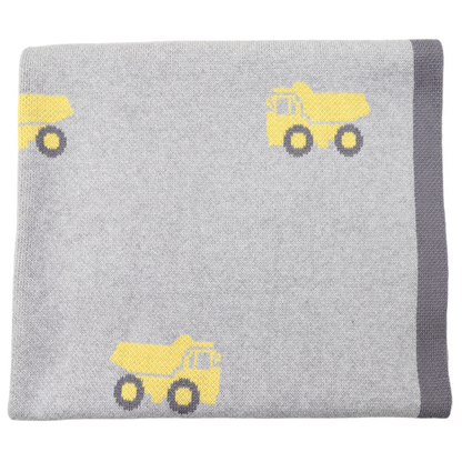 Classic Tip Truck Knit Blanket Grey