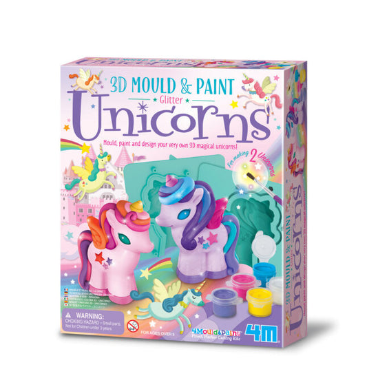 4m Mould & Paint 3D Glitter Unicorns