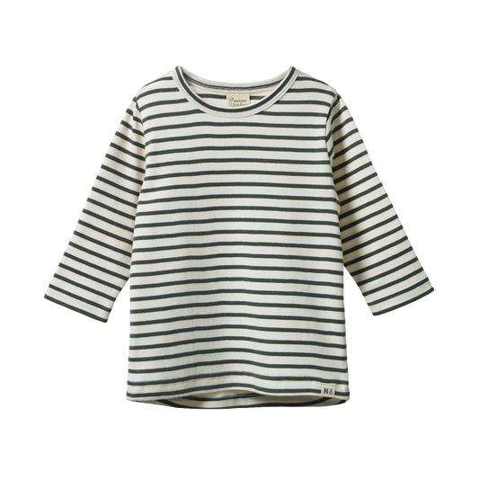 L/S River Tee Thyme Sailor Stripe