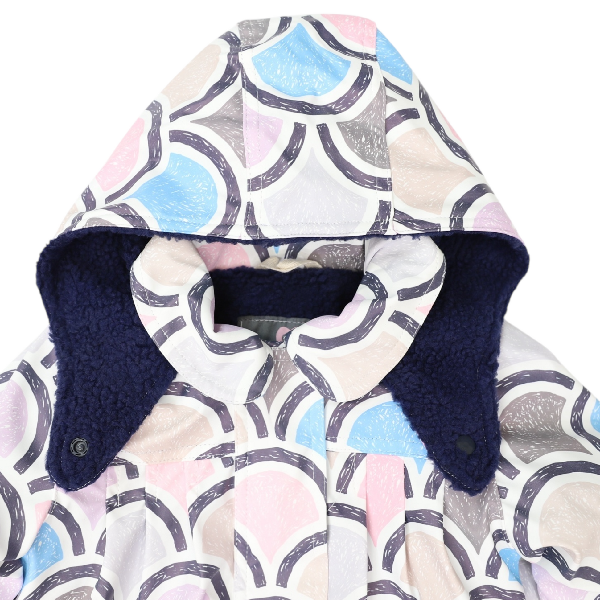 Arch Print Lined Raincoat Blue