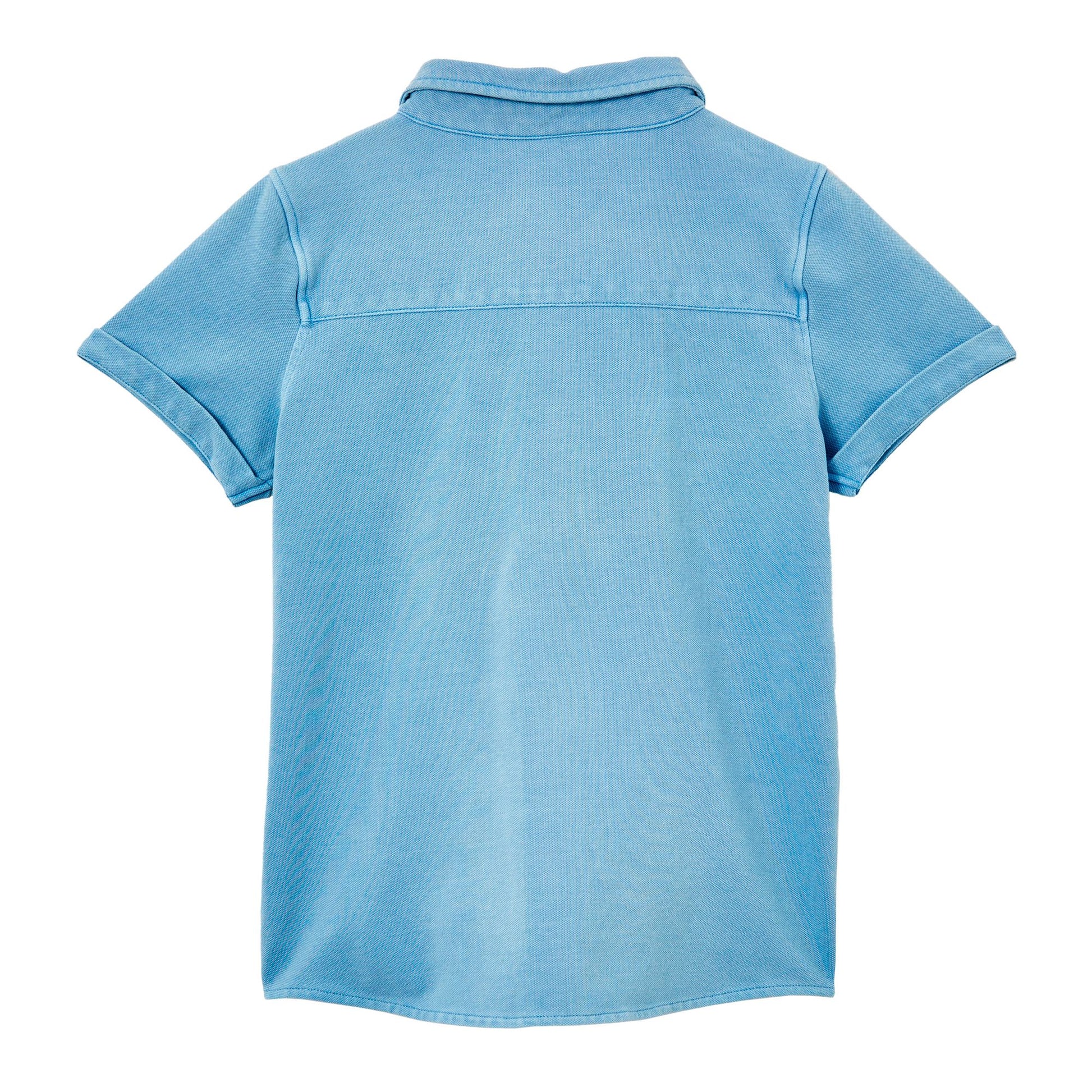 Blue Pique Shirt, Milky, Rudi Patootie, Merimbula