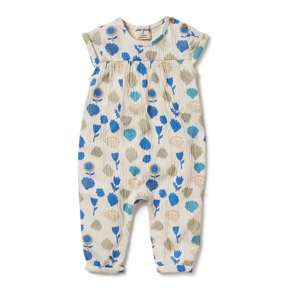 Crinkle Jumpsuit Ocean Breeze