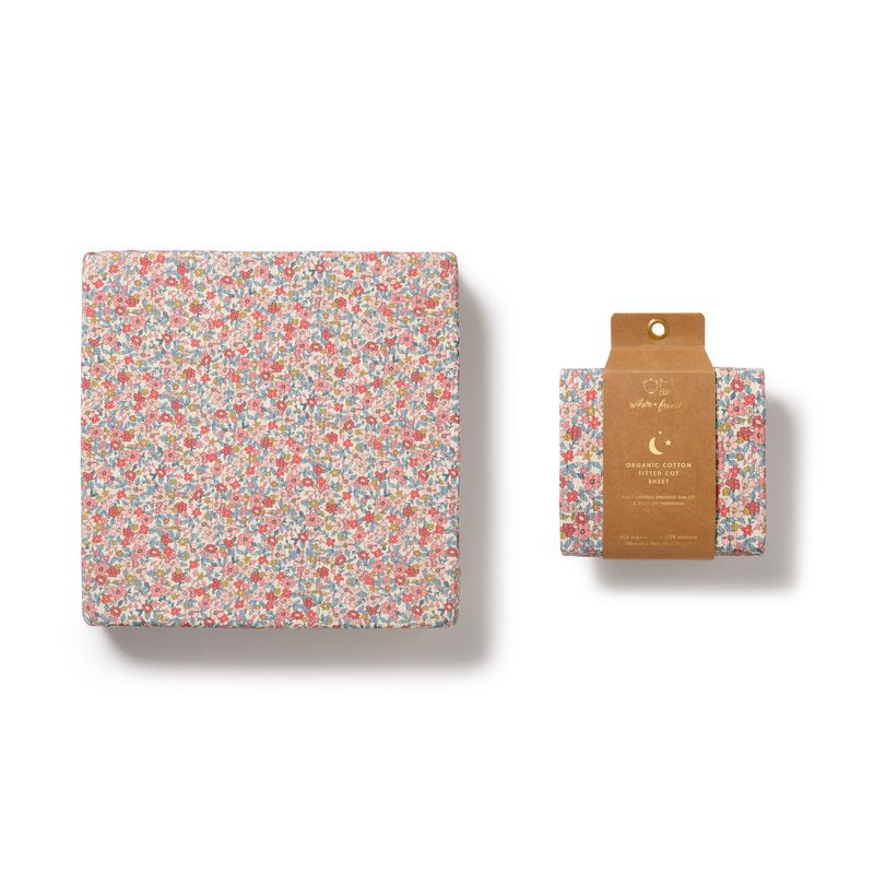 Summer Bloom Organic Cot Sheet