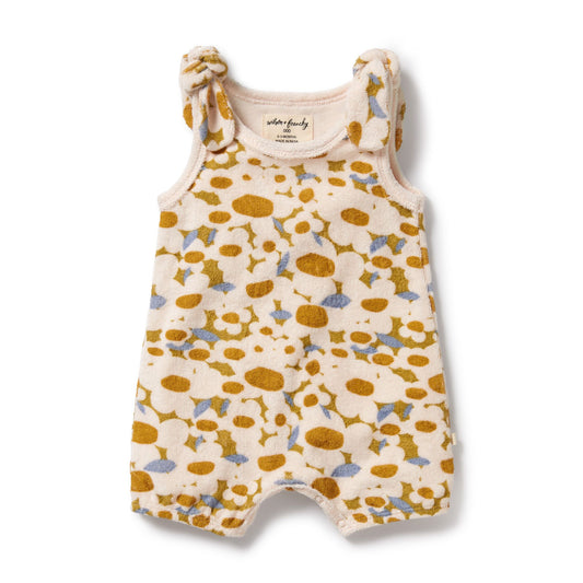 Flower Burst Organic Terry Playsuit