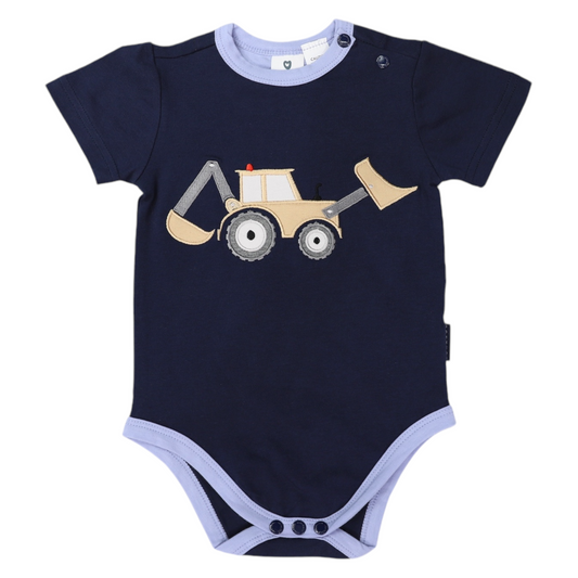 Korango Digger Applique Bodysuit Navy Rudi Patootie Merimbula