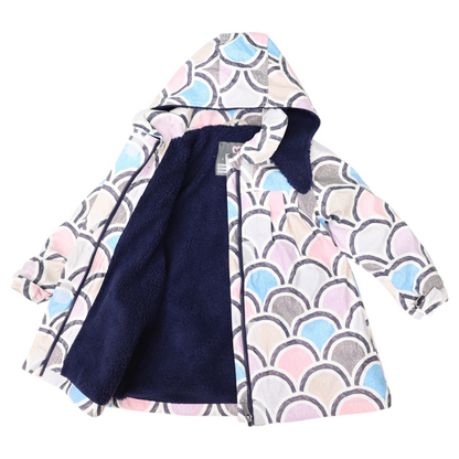 Arch Print Lined Raincoat Blue