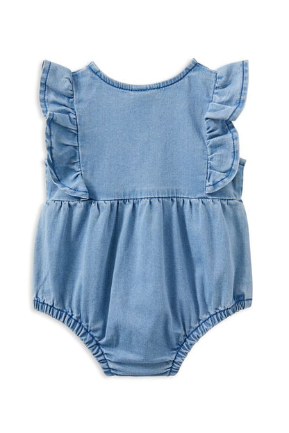 Denim Frill Playsuit