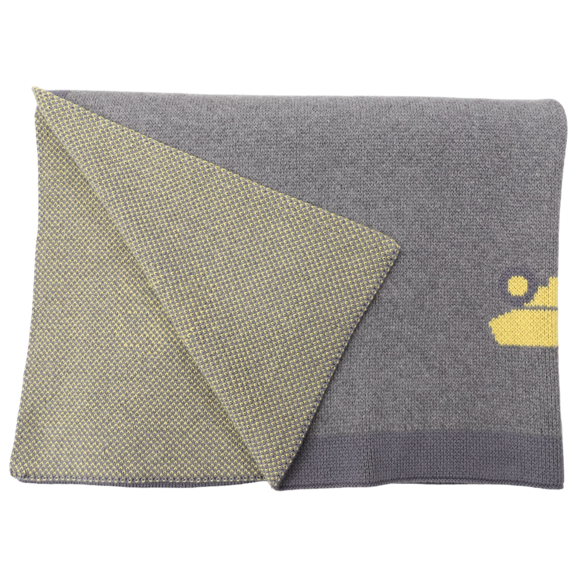 Classic Tip Truck Knit Blanket Charcoal