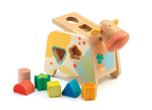 Djeco Wooden Shape Sorter: Maggy the Cow.