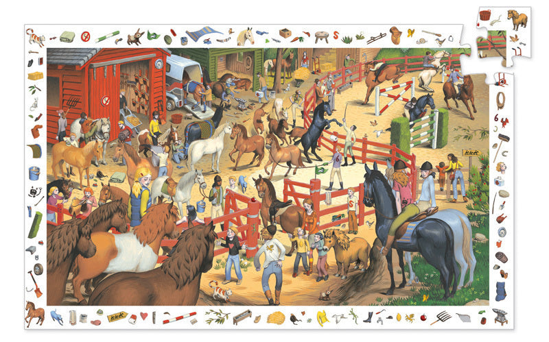 Djeco Horse Riding 200pc Observation Puzzle.