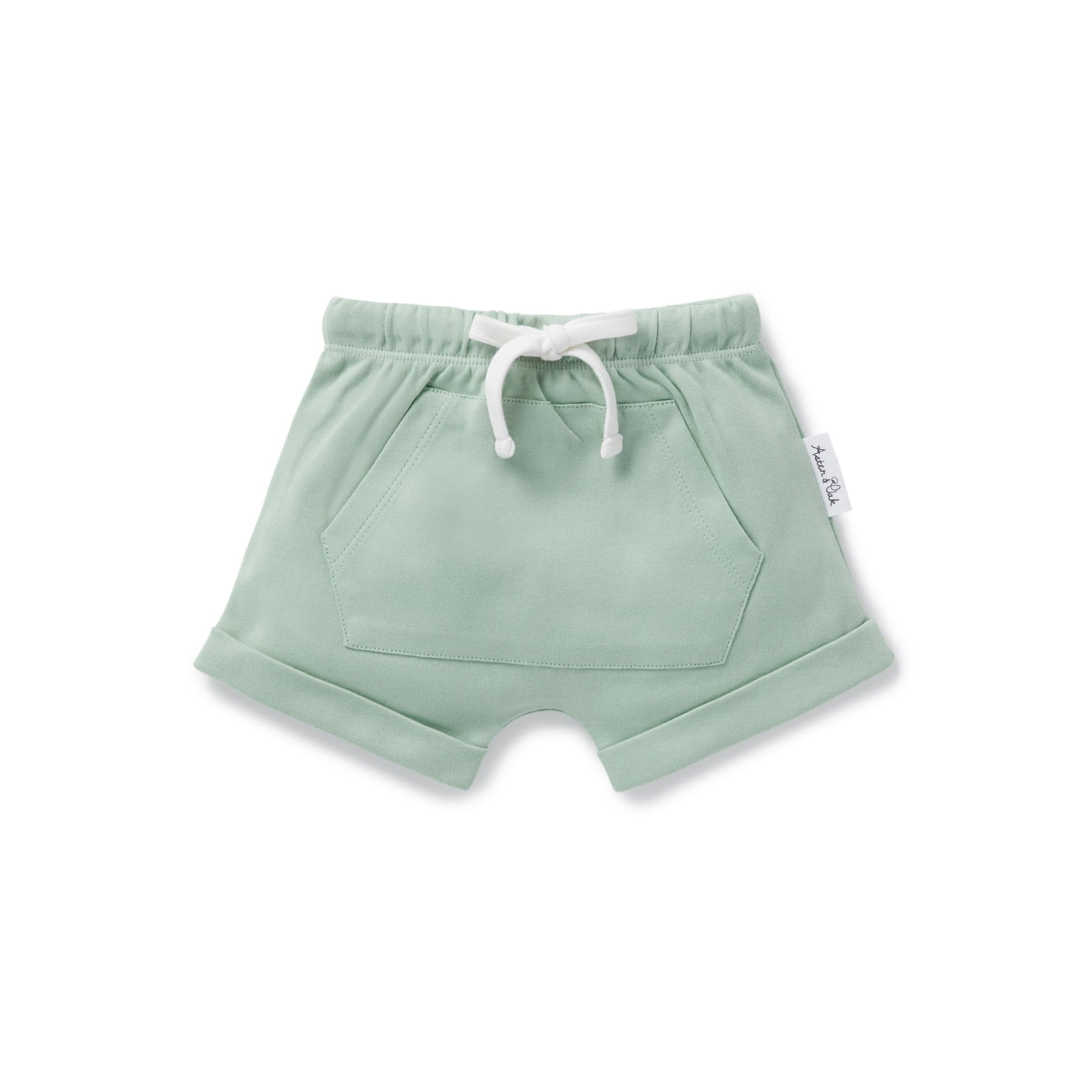 Aster & Oak Silt Green Pocket Shorts.