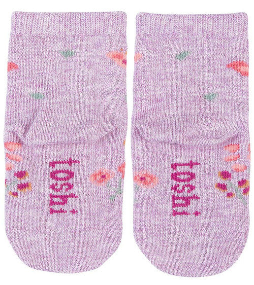 Organic Baby Socks Ankle Lavandula