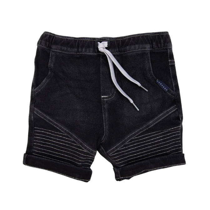 Denim Knit Short Charcoal